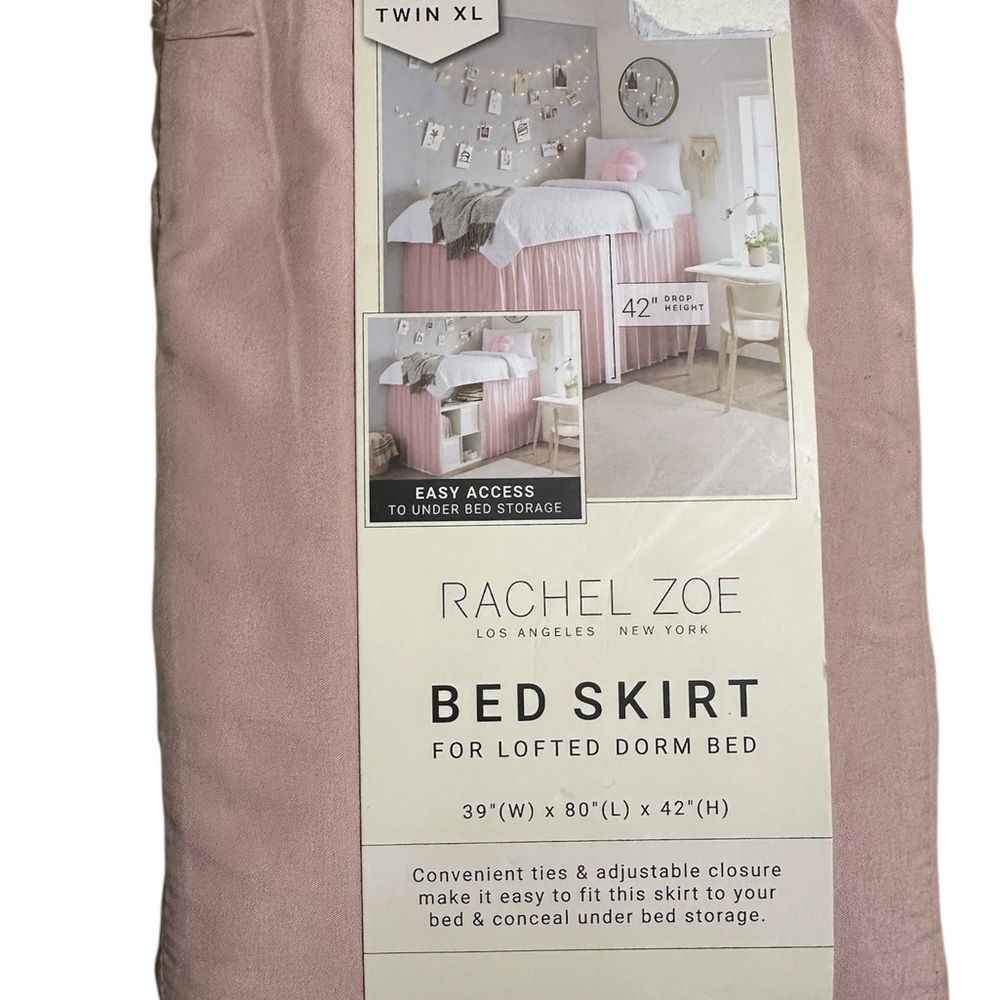 Rachael Zoe Dorm Under Bed Storage Skirt Twin-XL - Picture 7 of 8
